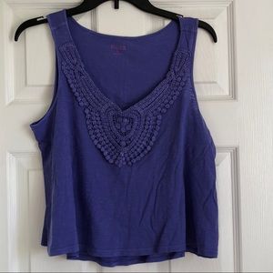 Purple cropped tank